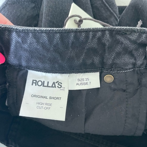 ROLLA'S High Rise Cutoff Black Jean Shorts - Picture 7 of 11